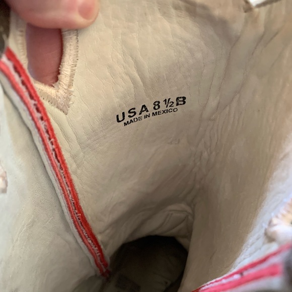 Cowboy Boots Red & Grey Size 8 1/2 B - Picture 2 of 9